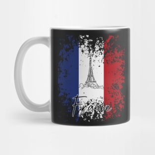 France flag grunge Mug